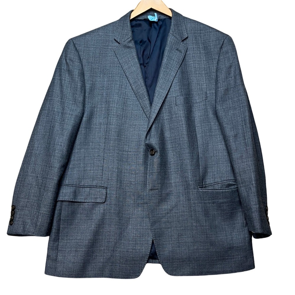 Lauren Ralph Lauren Blazer Mens 46R Blue Slim Fit Two Button Textured Sport Coat